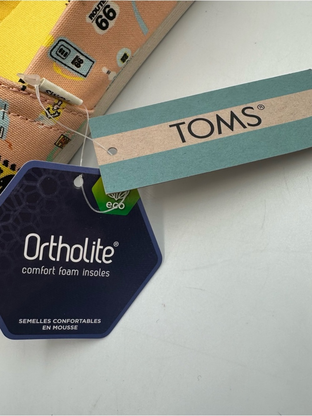 NEW Toms Route 66 Pink Slip on Printed Womens 6 Alpargata Ltwt Cloudbound Sole - Picture 9 of 12